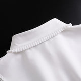 Maxbell Ruffle Fake Collar False Collar for Women Half Top Stylish Detachable Collar White