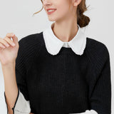 Maxbell Ruffle Fake Collar False Collar for Women Half Top Stylish Detachable Collar White