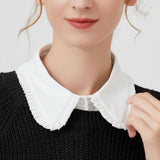 Maxbell Ruffle Fake Collar False Collar for Women Half Top Stylish Detachable Collar White