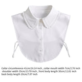 Maxbell Ruffle Fake Collar False Collar for Women Half Top Stylish Detachable Collar White