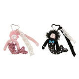 Maxbell Sequins Mermaid Doll Pendant Keychain Bag Pendant for Car Keys Travel Wallet Pink