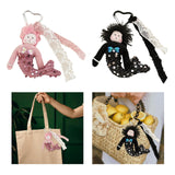 Maxbell Sequins Mermaid Doll Pendant Keychain Bag Pendant for Car Keys Travel Wallet Pink