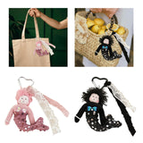 Maxbell Sequins Mermaid Doll Pendant Keychain Bag Pendant for Car Keys Travel Wallet Pink