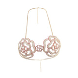 Maxbell Rhinestone Rose Body Chain Bra Creative for Fancy Dress Cosplay Celebrations