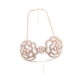 Maxbell Rhinestone Rose Body Chain Bra Creative for Fancy Dress Cosplay Celebrations