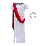 Maxbell Kids Greek Toga Costume with Headband for Masquerade, Festival, Role Playing 110cm