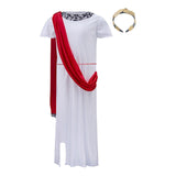 Maxbell Kids Greek Toga Costume with Headband for Masquerade, Festival, Role Playing 130cm