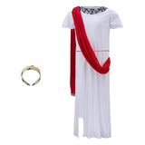 Maxbell Kids Greek Toga Costume with Headband for Masquerade, Festival, Role Playing 130cm