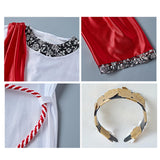 Maxbell Kids Greek Toga Costume with Headband for Masquerade, Festival, Role Playing 140cm