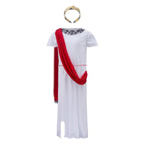 Maxbell Kids Greek Toga Costume with Headband for Masquerade, Festival, Role Playing 140cm