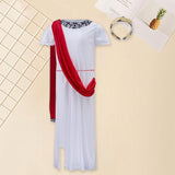 Maxbell Kids Greek Toga Costume with Headband for Masquerade, Festival, Role Playing 140cm