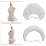 Maxbell Skirt Bustle Roll Cosplay Accessory Pannier Victorian Retro Women Bustle Pad WithRuffles35x25x5cm