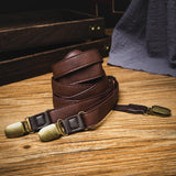 Maxbell Leather Suspenders Gift Trousers Brace for Chorus Dress Pants Formal Events