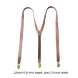 Maxbell Leather Suspenders Gift Trousers Brace for Chorus Dress Pants Formal Events