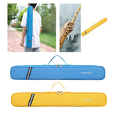 Maxbell Bamboo Flute Bag Oxford Cloth Flute Pouch Trendy Protector Flute Storage Bag Blue