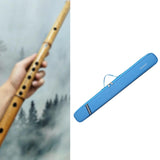 Maxbell Bamboo Flute Bag Oxford Cloth Flute Pouch Trendy Protector Flute Storage Bag Blue