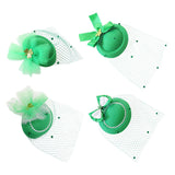 Maxbell Irish Festival Mini Party Fascinator Hat Hair Clips Barrettes Decor Headwear Mesh Decor
