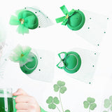 Maxbell Irish Festival Mini Party Fascinator Hat Hair Clips Barrettes Decor Headwear Mesh Decor