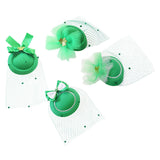Maxbell Irish Festival Mini Party Fascinator Hat Hair Clips Barrettes Decor Headwear Mesh Decor