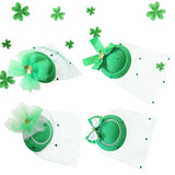 Maxbell Irish Festival Mini Party Fascinator Hat Hair Clips Barrettes Decor Headwear Mesh Decor