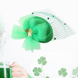 Maxbell Irish Festival Mini Party Fascinator Hat Hair Clips Barrettes Decor Headwear Mesh Decor
