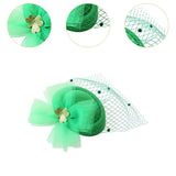 Maxbell Irish Festival Mini Party Fascinator Hat Hair Clips Barrettes Decor Headwear Mesh Decor