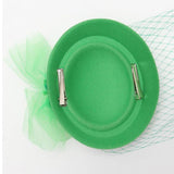 Maxbell Irish Festival Mini Party Fascinator Hat Hair Clips Barrettes Decor Headwear Mesh Decor