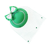 Maxbell Irish Festival Mini Party Fascinator Hat Hair Clips Barrettes Decor Headwear Beaded Bow Decor