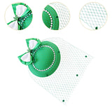 Maxbell Irish Festival Mini Party Fascinator Hat Hair Clips Barrettes Decor Headwear Beaded Bow Decor