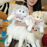 Maxbell Cute Stuffed Cat Shaped Backpack Soft Travel Daypack for Adults Street Girls Gray