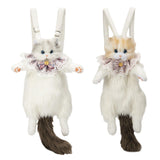 Maxbell Cute Stuffed Cat Shaped Backpack Soft Travel Daypack for Adults Street Girls Gray