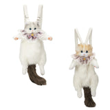 Maxbell Cute Stuffed Cat Shaped Backpack Soft Travel Daypack for Adults Street Girls Gray