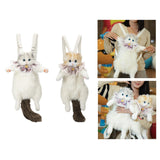 Maxbell Cute Stuffed Cat Shaped Backpack Soft Travel Daypack for Adults Street Girls Gray