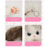 Maxbell Cute Stuffed Cat Shaped Backpack Soft Travel Daypack for Adults Street Girls Gray