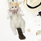 Maxbell Cute Stuffed Cat Shaped Backpack Soft Travel Daypack for Adults Street Girls Brown