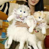 Maxbell Cute Stuffed Cat Shaped Backpack Soft Travel Daypack for Adults Street Girls Brown