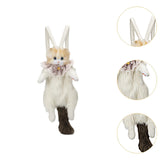 Maxbell Cute Stuffed Cat Shaped Backpack Soft Travel Daypack for Adults Street Girls Brown