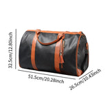 Maxbell Leather Duffle Bag Overnight Bag Large Capacity Water Resistant Carry on Bag Black