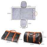 Maxbell Leather Duffle Bag Overnight Bag Large Capacity Water Resistant Carry on Bag Black