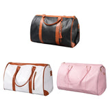 Maxbell Leather Duffle Bag Overnight Bag Large Capacity Water Resistant Carry on Bag Black