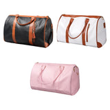 Maxbell Leather Duffle Bag Overnight Bag Large Capacity Water Resistant Carry on Bag Black