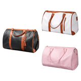 Maxbell Leather Duffle Bag Overnight Bag Large Capacity Water Resistant Carry on Bag Black