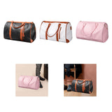 Maxbell Leather Duffle Bag Overnight Bag Large Capacity Water Resistant Carry on Bag Black