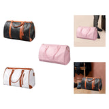 Maxbell Leather Duffle Bag Overnight Bag Large Capacity Water Resistant Carry on Bag Black