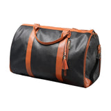 Maxbell Leather Duffle Bag Overnight Bag Large Capacity Water Resistant Carry on Bag Black