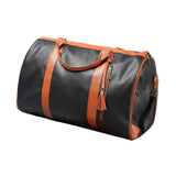 Maxbell Leather Duffle Bag Overnight Bag Large Capacity Water Resistant Carry on Bag Black