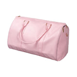 Maxbell Leather Duffle Bag Overnight Bag Large Capacity Water Resistant Carry on Bag Pink