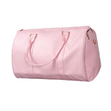 Maxbell Leather Duffle Bag Overnight Bag Large Capacity Water Resistant Carry on Bag Pink