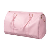 Maxbell Leather Duffle Bag Overnight Bag Large Capacity Water Resistant Carry on Bag Pink