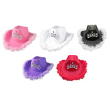 Maxbell Cowgirl Hat Western Cowboy Hat for Costumes Music Festival Concerts Birthday Pink